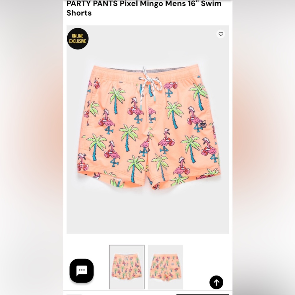 Party Pants Pink Mingo Swim Shorts Size M - Picture 8 of 8